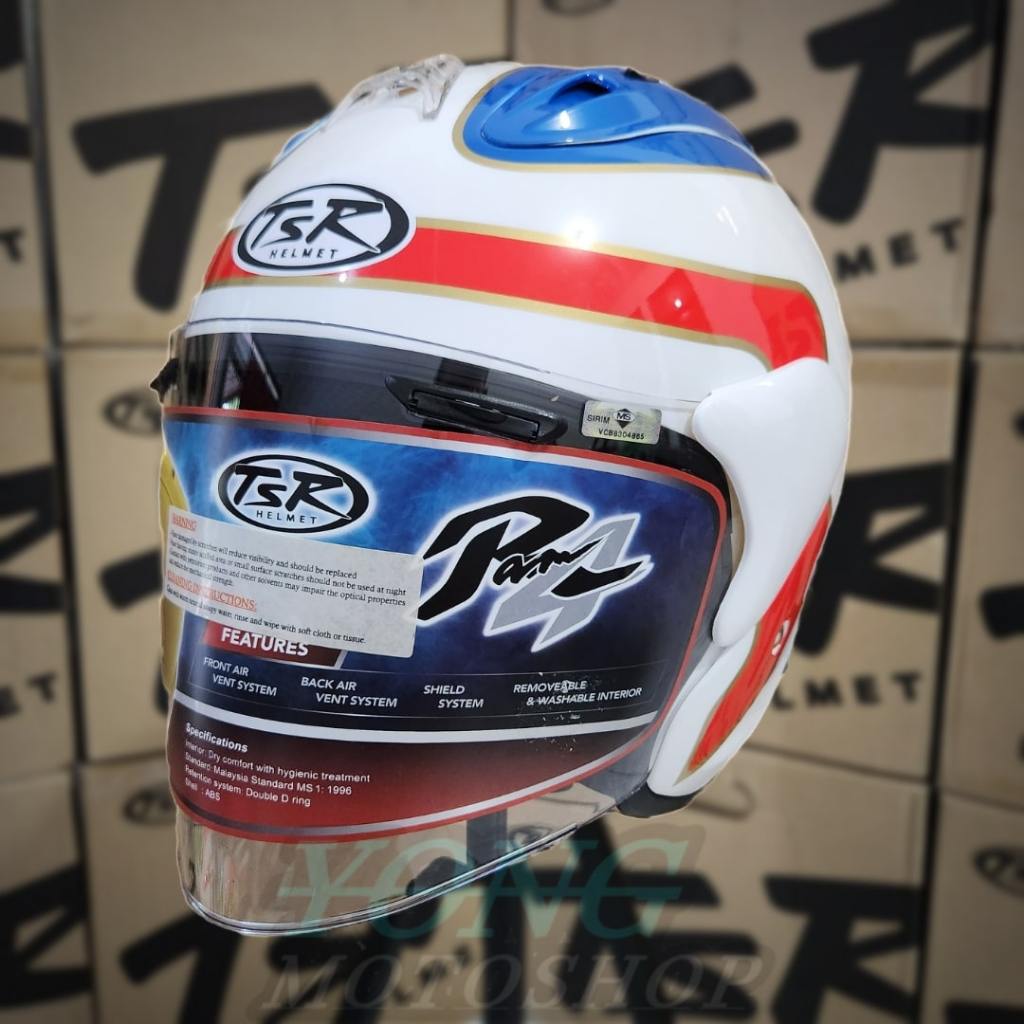 Helm TSR Ram 4 Fredy Spencer GOLD Original Half Face TSR Helmet Ram4