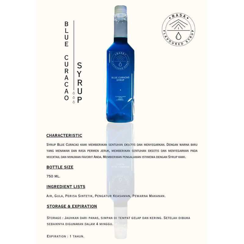 

Syrup Blue Curacao 750 Ml