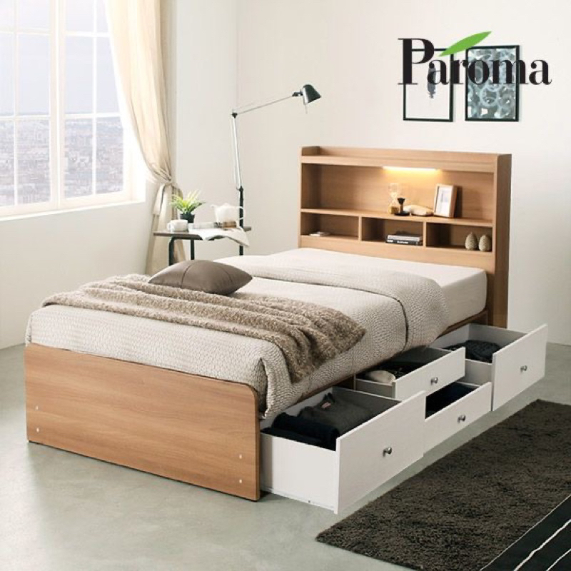 Tempat Tidur Laci Jati Divan Jati Modern Laci Minimalis