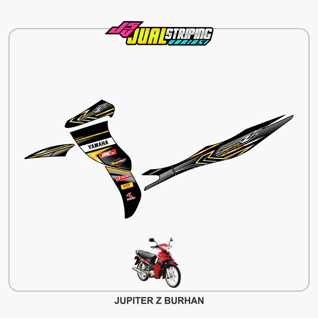 Stiker Jupiter Z Burhan Grafis Road Race Variasi Striping Yamaha Jupiter Z 2005 - 2008