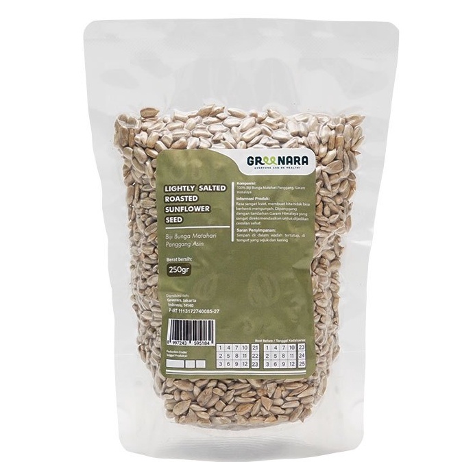 

[©Q41<] Lightly ed Roasted Sunflower Seed 250gr / Kuaci Kupas Murah Meriah