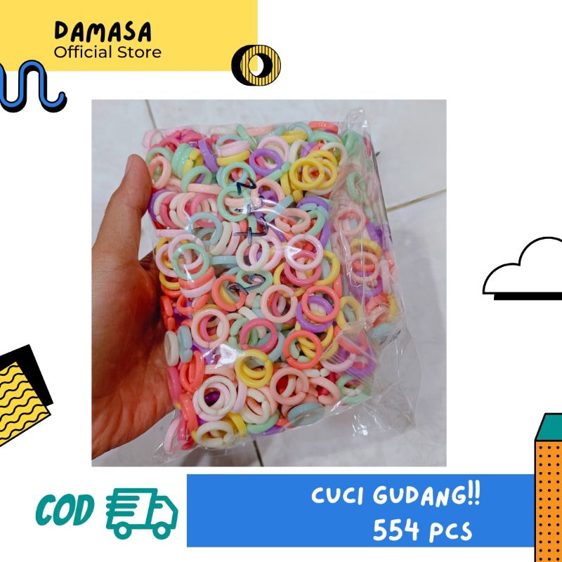 GROSIR 554 pcs ring donat | diy rantai chain kerajinan tangan kalung gelang strap mask