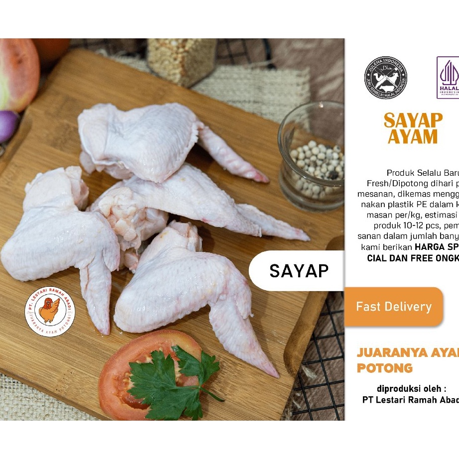 

KODE UHZ670 Sayap Ayam / Chicken Wings 1kg