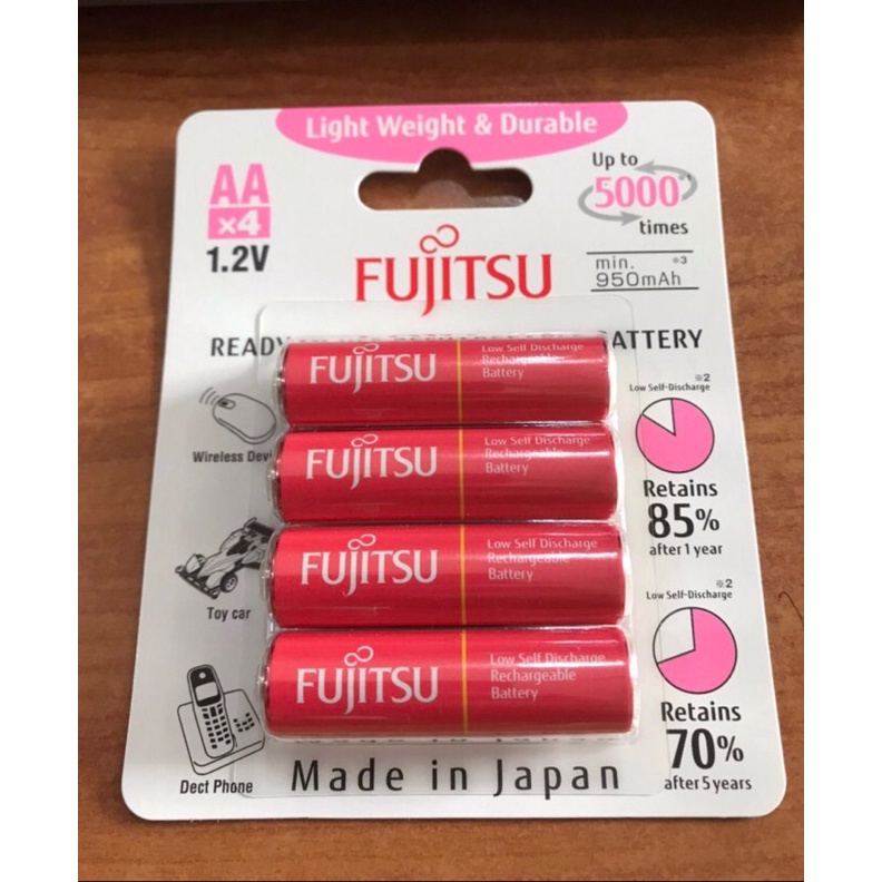 Terbaik Baterai Fujitsu Pink AA 950mah 4Bp Rechargeable Limited Original Real Pic 
