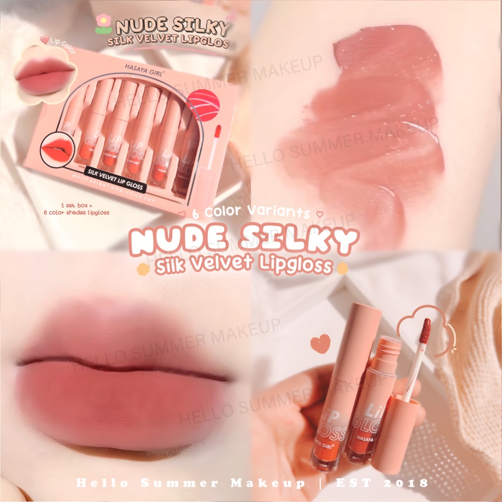 Hasaya Girl Nude Silky Silk Velvet Matte Lipstick Lipgloss Transferproof Tahan Lama Koream Makeup 2.