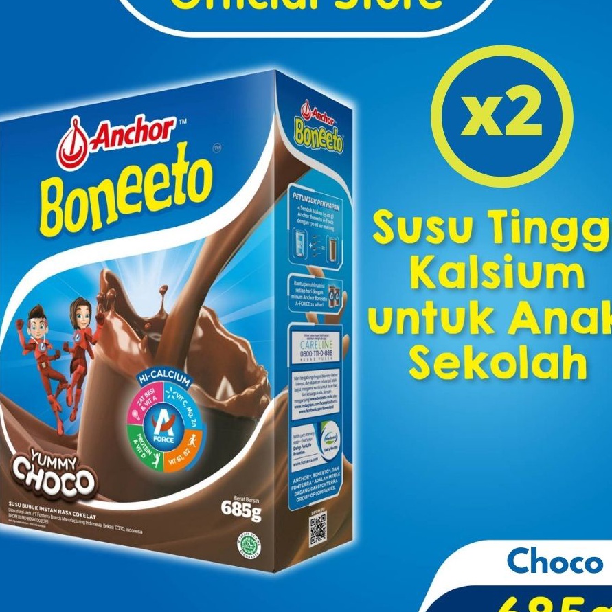 

Kode OWY583 Boneeto Susu Bubuk Anak Sekolah Yummy Choco 2 x 685g - Nutrisi Pertumbuhan Anak untuk Daya Pikir dan Tubuh Aktif