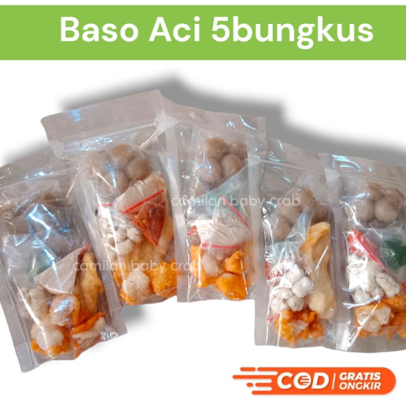 

BASO ACI 5pcs murah enak, boci, baso aci ayam suwir, baci, baso aci khas bandung