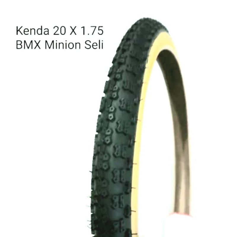 BAN LUAR SEPEDA 20 X 1.75 KENDA LIST KUNING UNTUK SEPEDA BMX MINION SELI