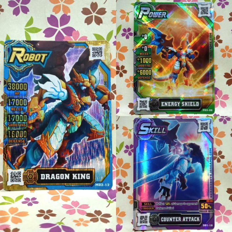 hero of robots gold DRAGON KING - robot / power / skill / set combo