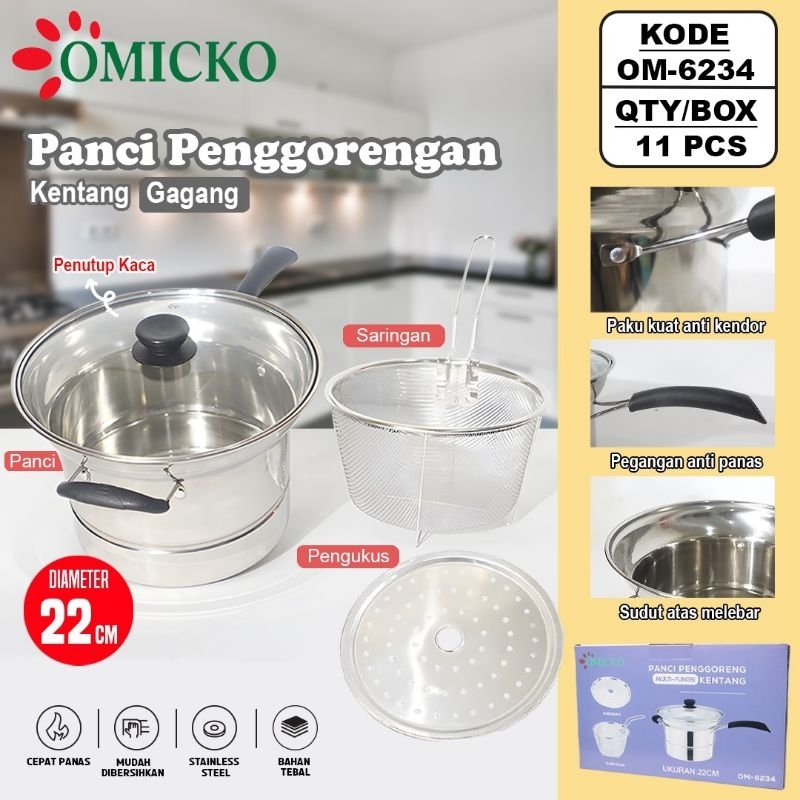 RAMADANSALE (COD) PANCI KENTANG 3IN1 PANCI MIE KUKUS REBUS GORENG / PANCI PENGGORENG KENTANG / PANCI