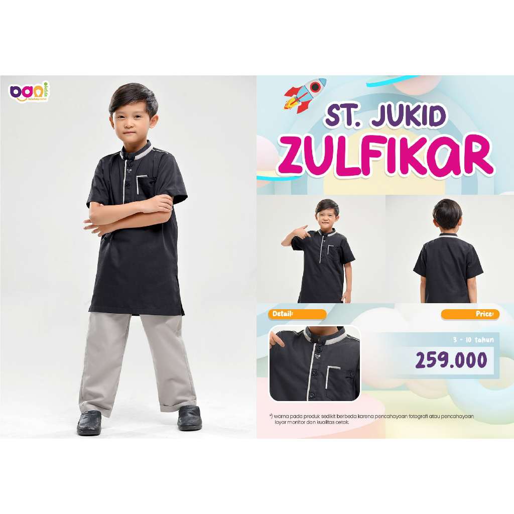 Setelan Jukid Zulfikar | Setelan anak laki laki | Jubah Koko anak | Baju koko | Baju muslim anak lak