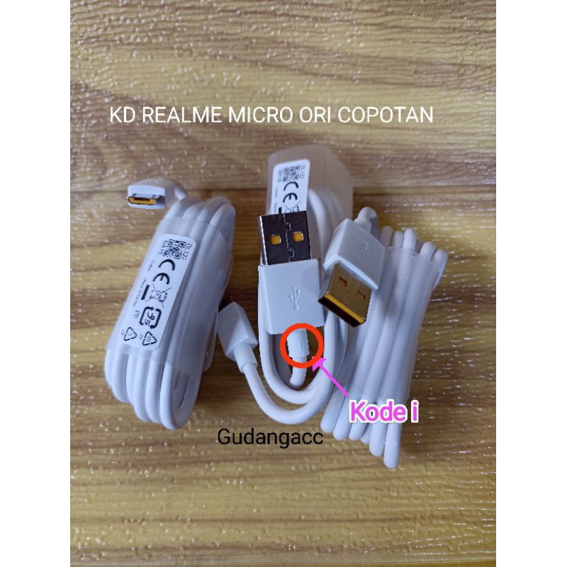 Kabel Data Realme Micro 2A Ori Copotan Kode i