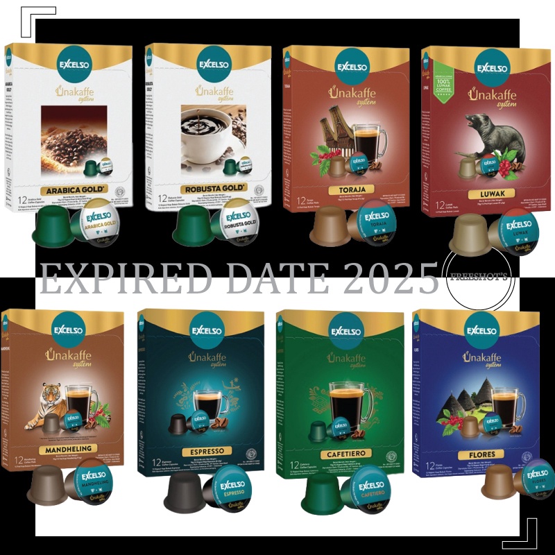 

12.12 HARGA GROSIR EXCELSO CAPSULE UNAKAFFE Kopi Kapsul Ventura All Variant 12 pods !