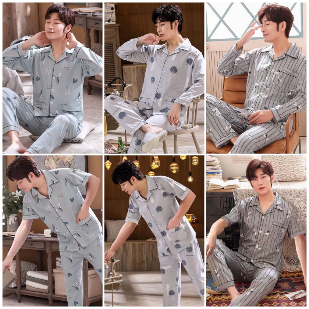 ✨Original✨ CK-06 - CK-18 Baju Tidur Pria/Piyama Pria Bahan Cotton Premium buruan