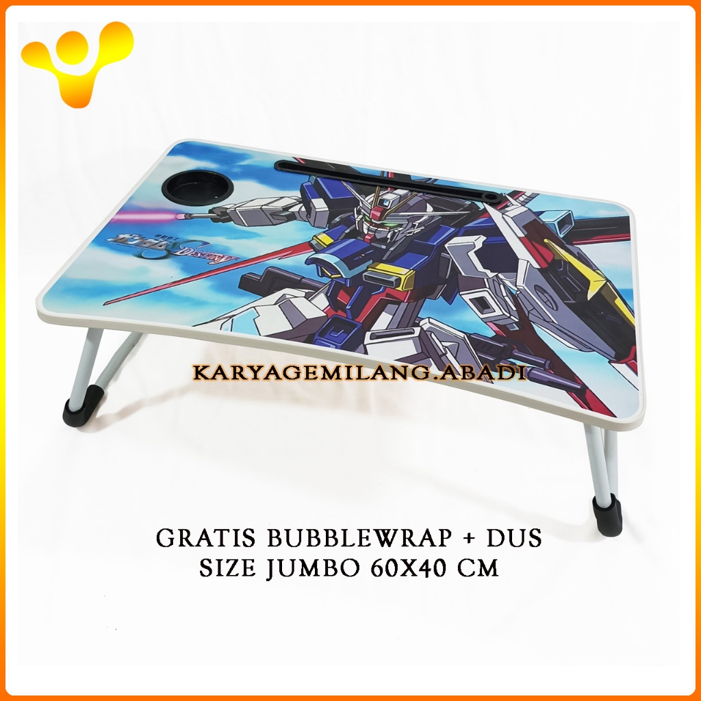 KARYA GEMILANG meja belajar anak meja laptop ukuran jumbo karakter robot gundam