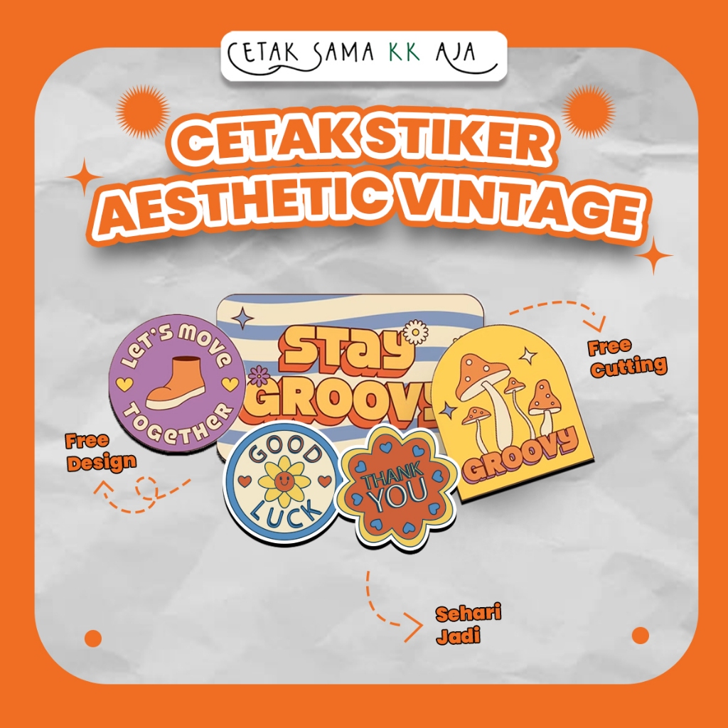 

CETAK STIKER AESTHETIC VINTAGE ESTETIK BAGUS DEKOR STICKER CUSTOM