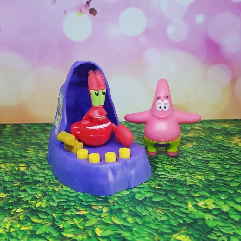 Tuan Krab dan Patrick set 2pcs temannya spongebob mcd happy meal