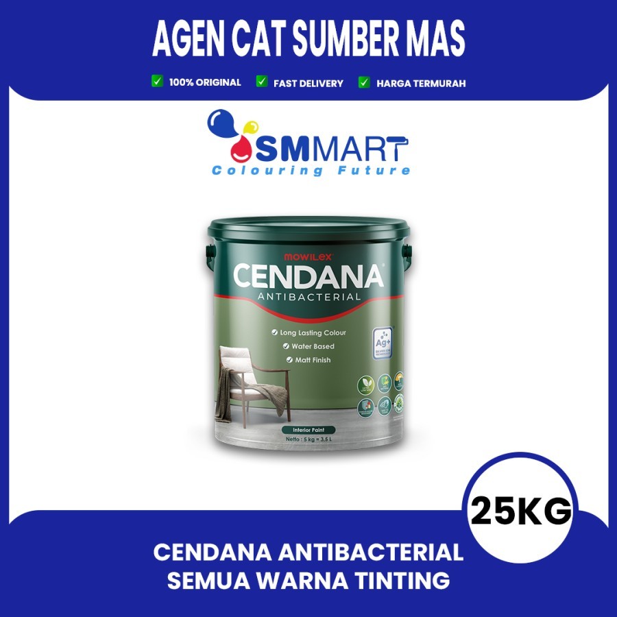 CAT TEMBOK MOWILEX CENDANA ANTIBACTERIAL WARNA WHITE 25 KG