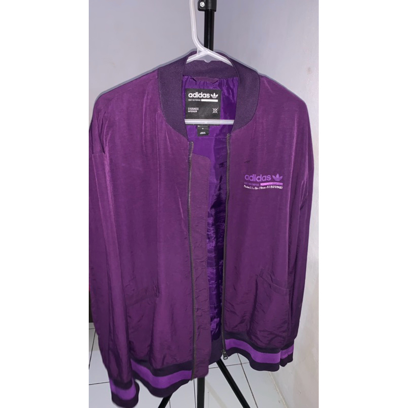 Adidas purple varsity jacket