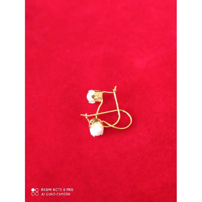 Anting Mutiara Emas Muda 0.5 gram/setengah gram