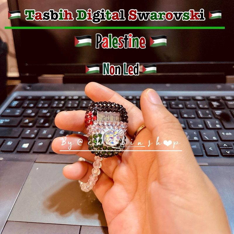 Tasbih Digital Swarovski Palestine /Tasbih Digital Cantik / Alat Dzikir Tasbih
