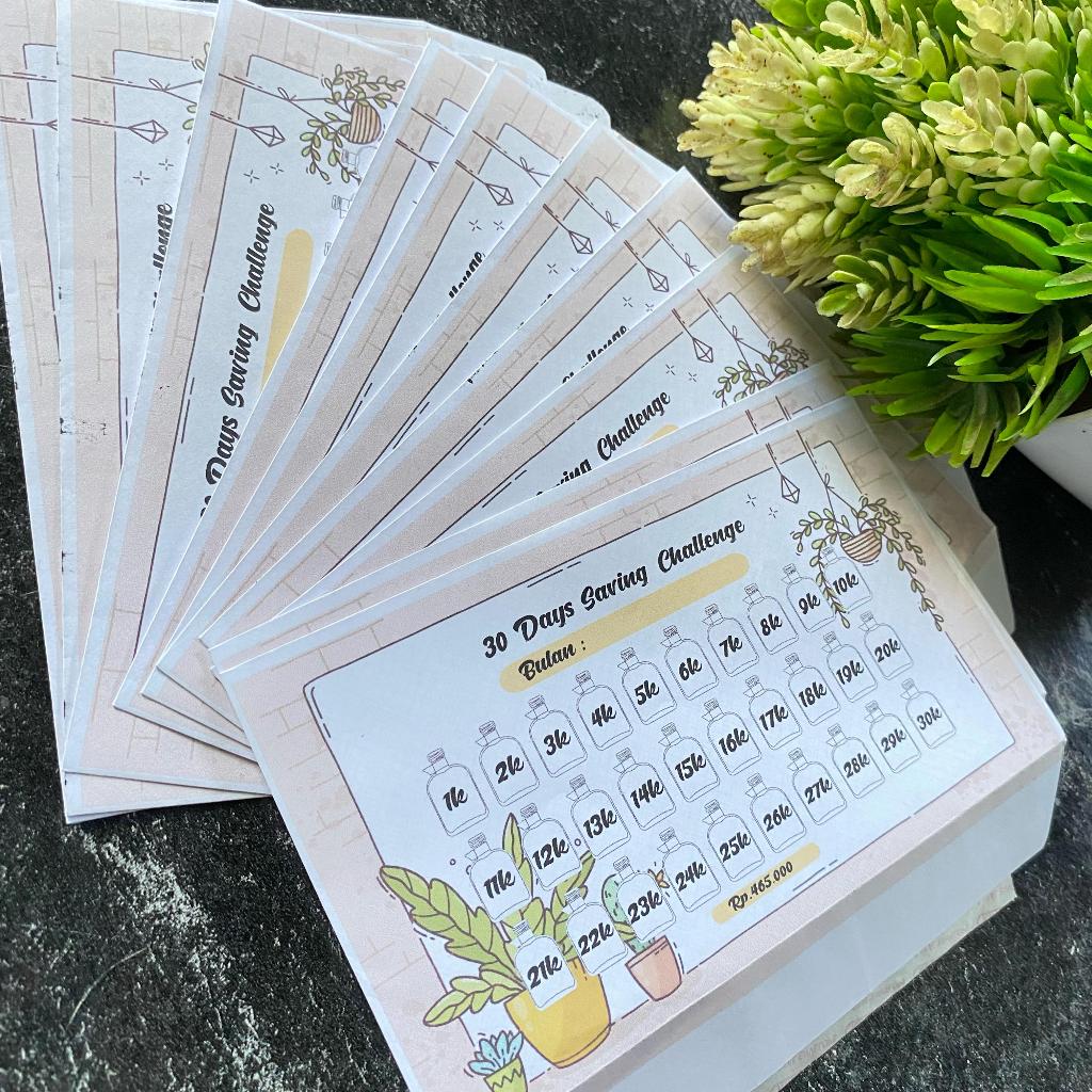 

(COD) Saving Amplop Tantangan 30 Hari Tabungan Chalange Day Angpau JP Store
