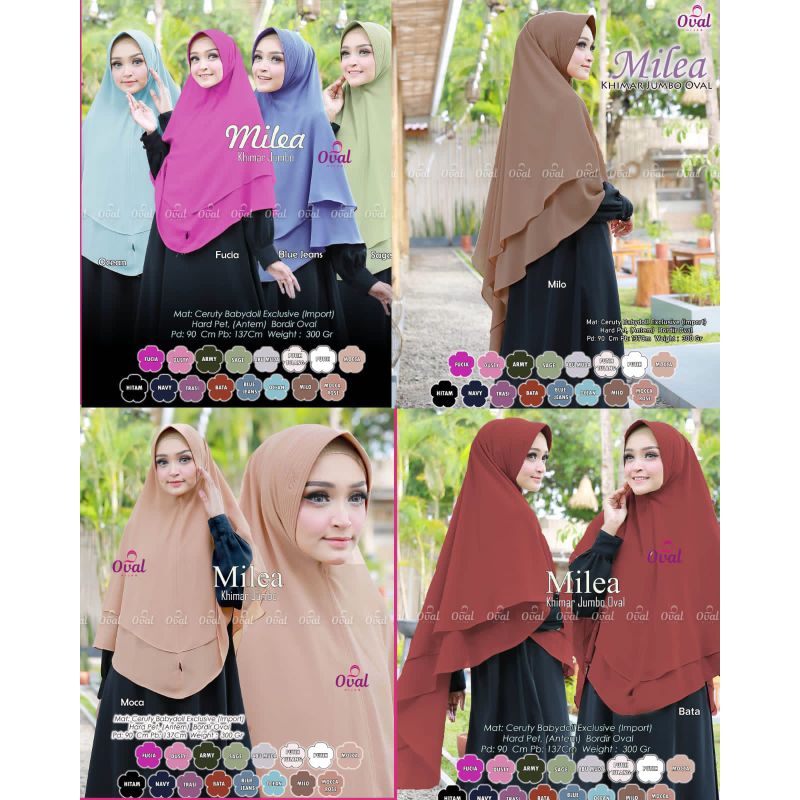 Milea big khimar jumbo 2 layer