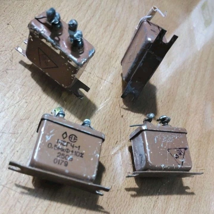 Langka Unik Antik ℹ️ 1 PCs Oil Capacitor Kotak Solder NICO 0.5 uF MFD ✓ 250 v volt 0.25 kV | Kapasit