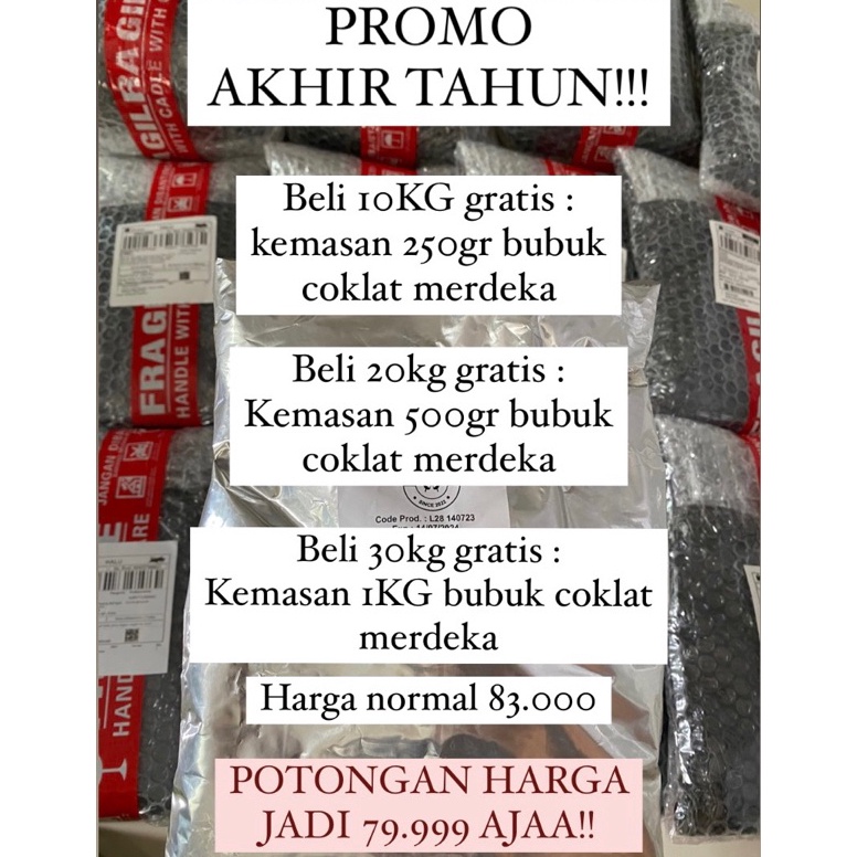 

Best S3ller PROMO!!! Bubuk Coklat Merdeka, Bubuk coklat premium tanpa gula 1.000gr, Bubuk minuman premium [274]