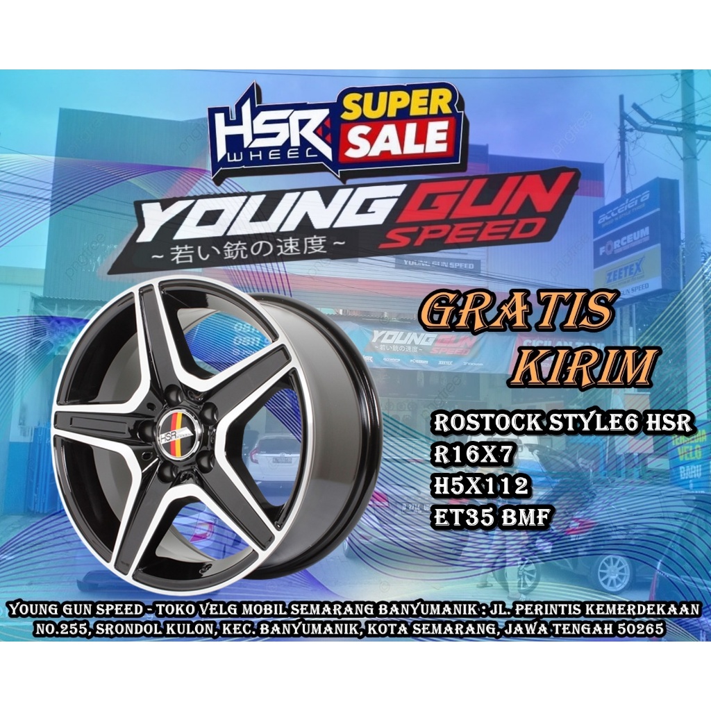 velg mercy r16 hsr rostock style6 velg mobil r16 untuk grandmax ertiga