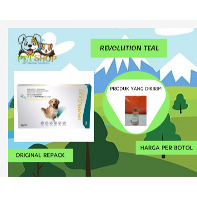 Revolution Teal Large Dog Obat Kutu Anjing Besar 2ml (20-40kg) Repack