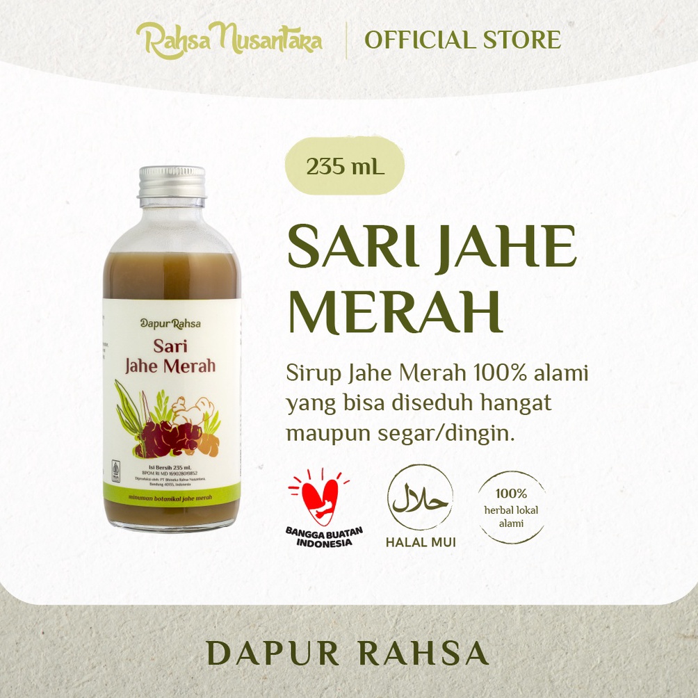 

D1sk0n Pr0m0 Sari Jahe Merah by Rahsa Nusantara - Jamu Sirup Herbal Tradisional Get it now