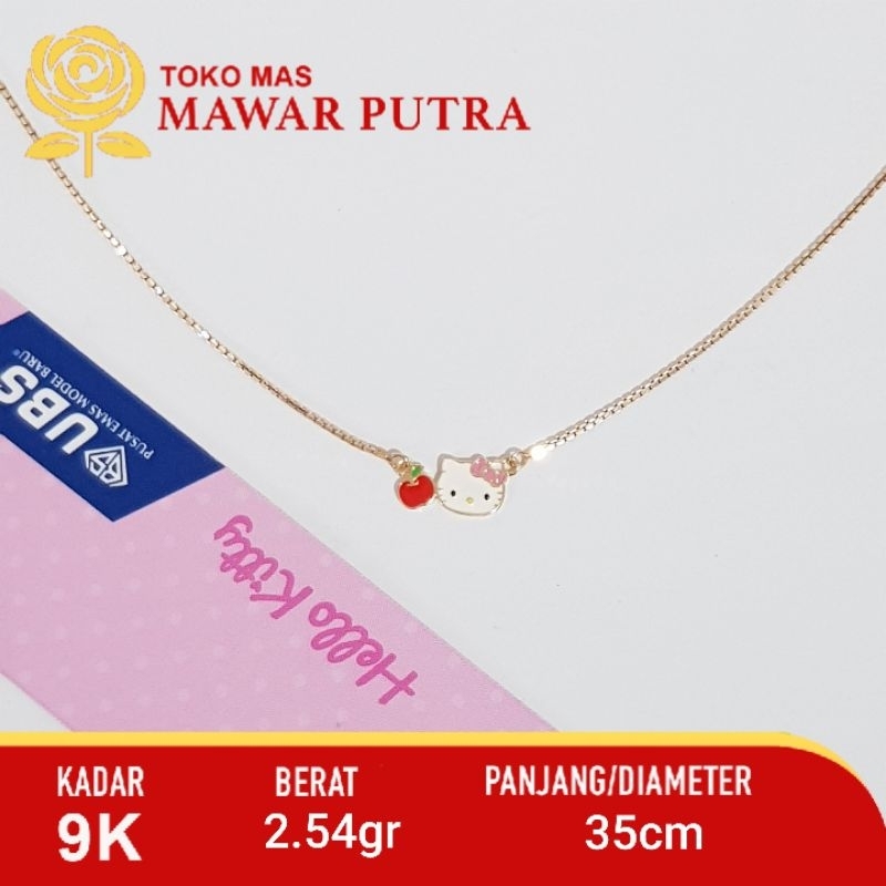 Kalung emas anak Hello kitty Sanrio UBS gold 8K