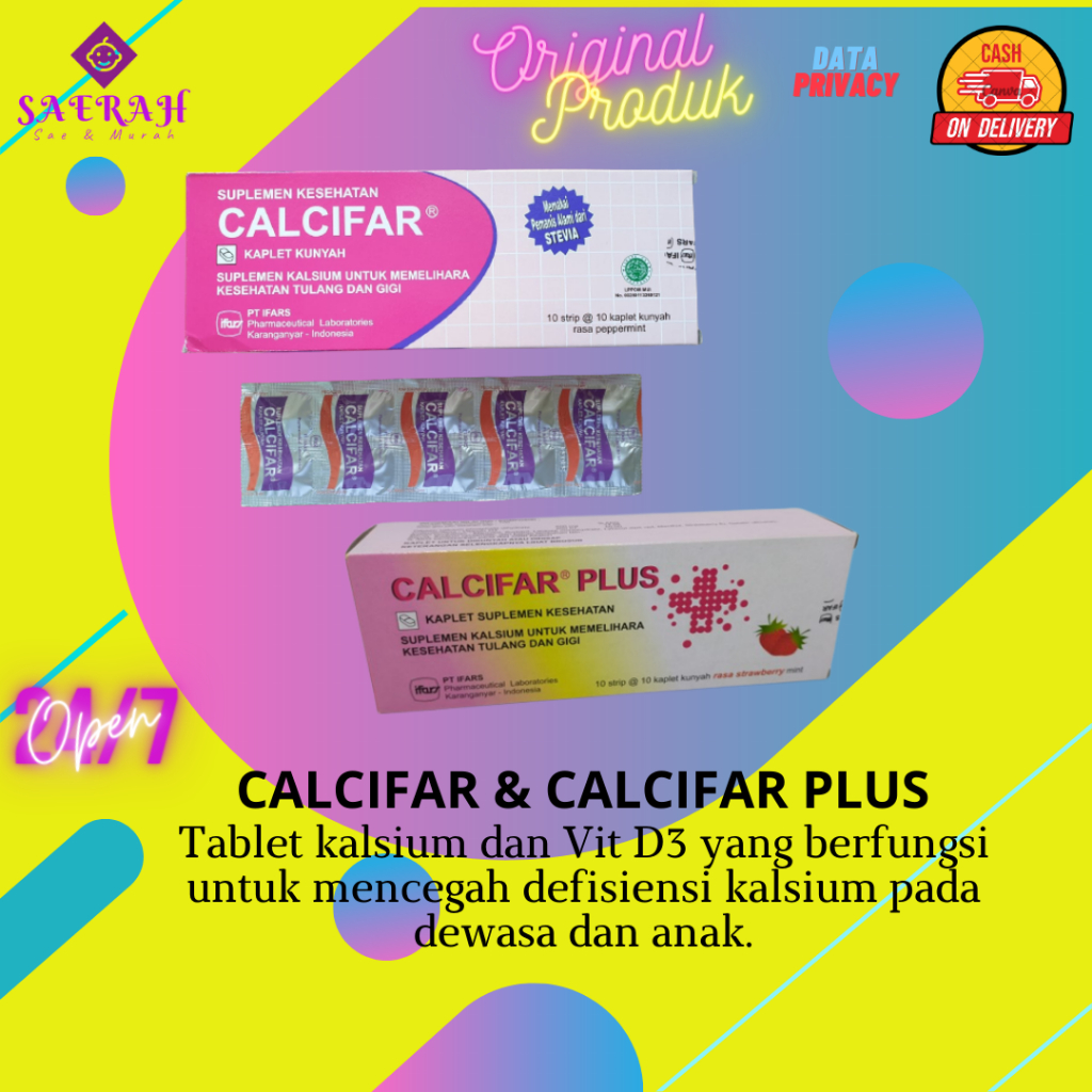 ❤Alesha❤ CALK | Calcifar | Calcifar Plus | kalsium dan Vitamin D3 | Kalk