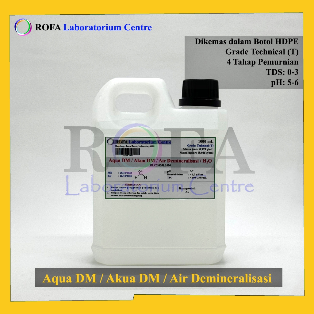 

Aqua DM / Akua DM / Air Demineralisasi / Air Demin / Air Murni 1000 mL