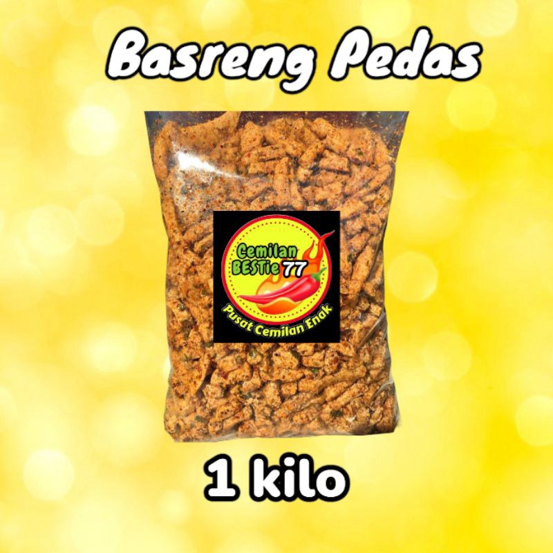

Basreng Pedas 1kg Daun Jeruk ikan tenggiri,Gurih dan renyah dijamin ketagihan