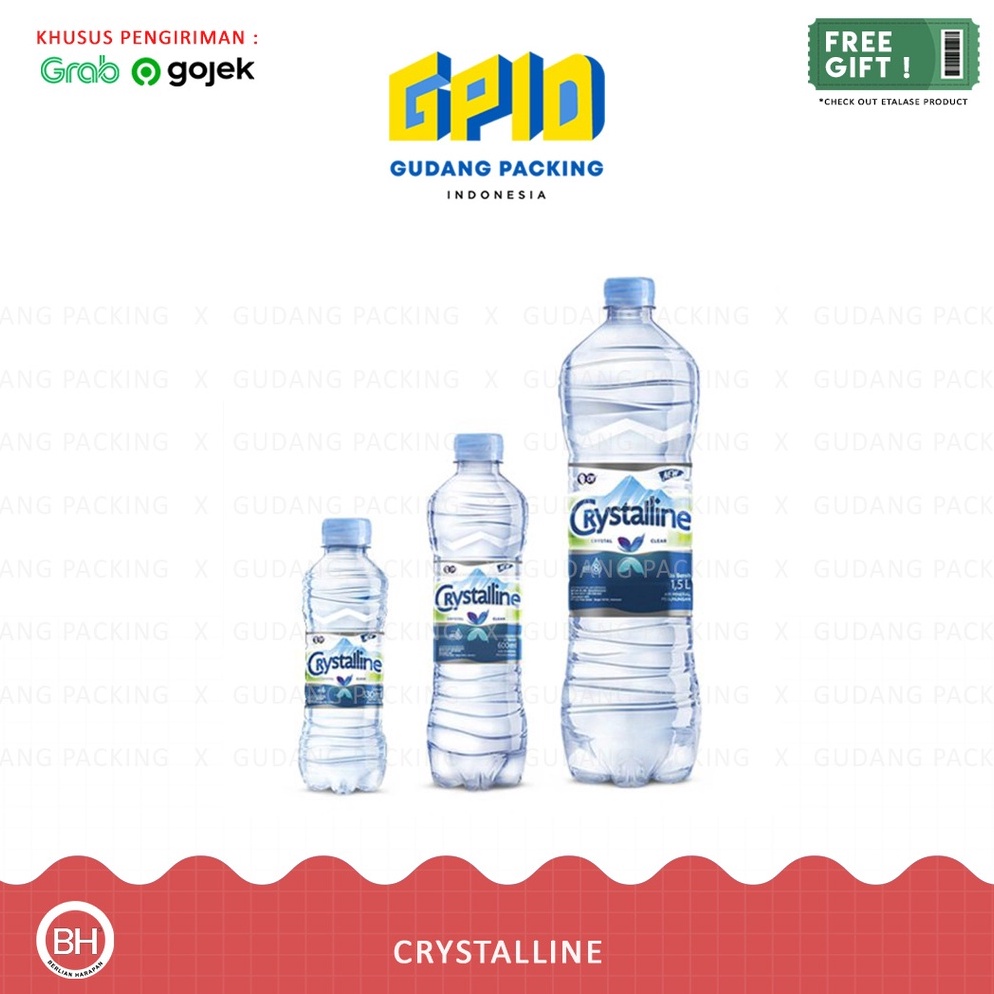 

Readii Stock (GOSEND/) CRYSTALLINE - Air Mineral Cup / (220/ 330/ 600/ 1500ml) Produk Trend