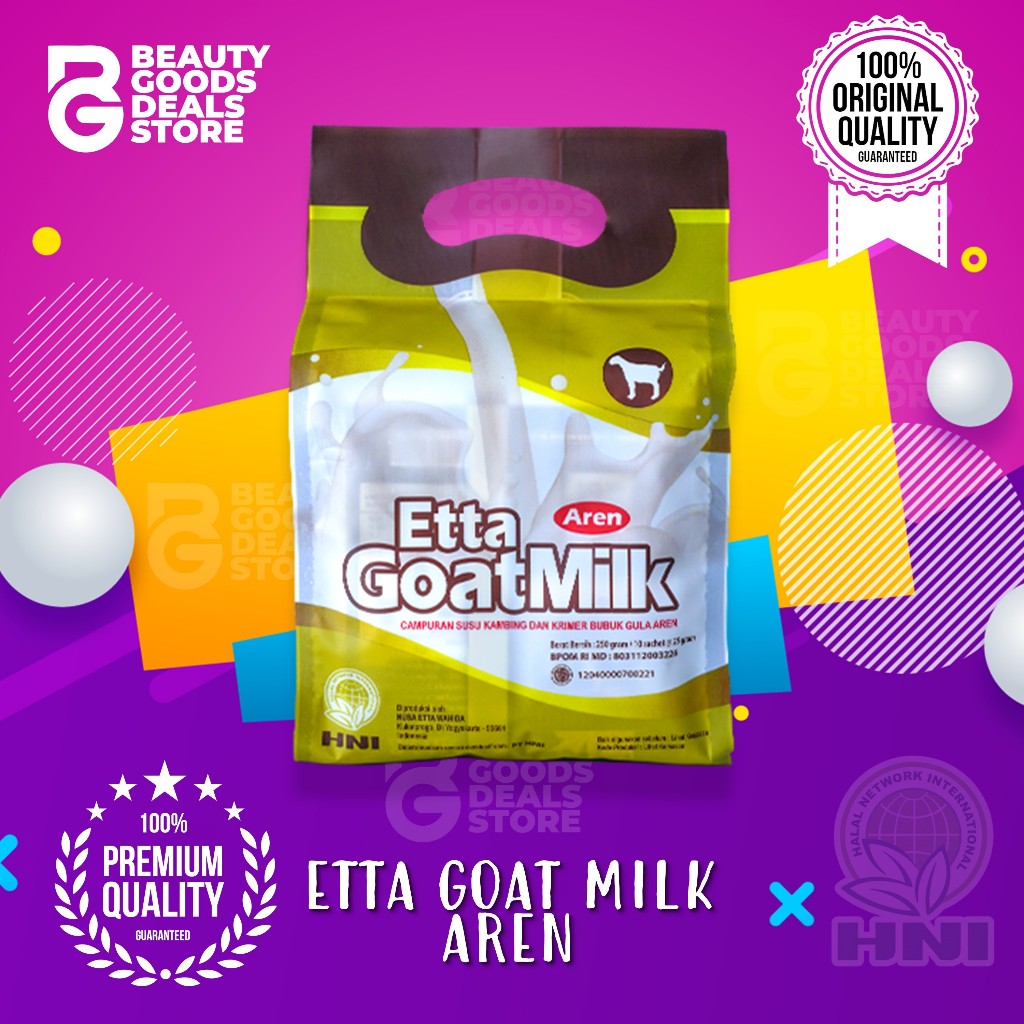 

ETTA GOAT MILK HNI HPAI AREN | Susu Kambing Meningkatkan Daya Tahan Tubuh,Menahan rasa lapar lebih lama