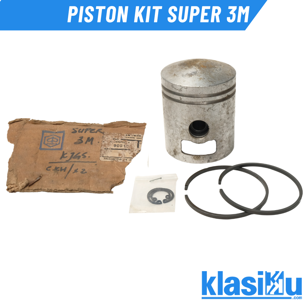 Piston Seher Kit Vespa Super Oversize 3M Ukuran 3M Original Piaggio Lost Pack