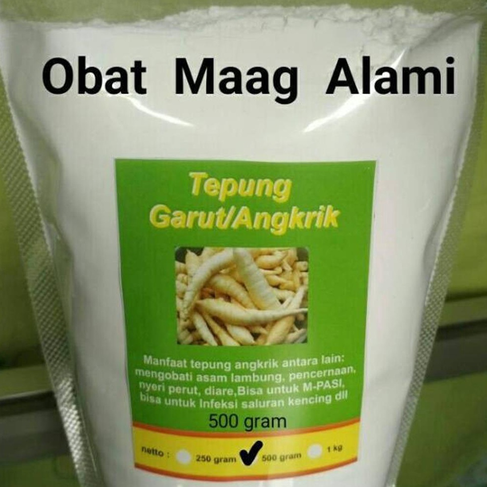 

B!g Sale Tepung Pati Garut Organik/ Pati Garut /Pati Asam Lambung/ Arrowroot/ Angkrik 500 gr Eleoen