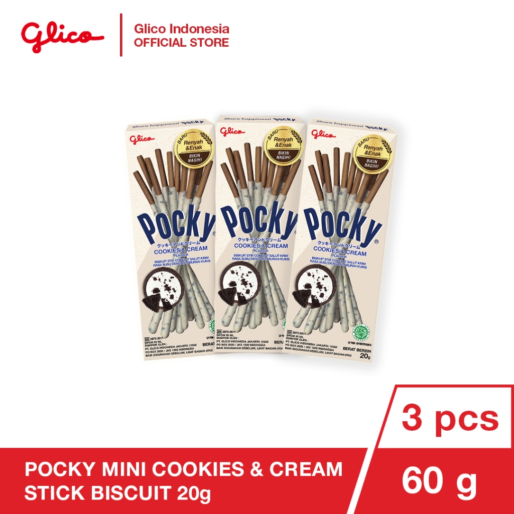 

Glico Pocky Mini Cookies and Cream Stick Biscuit Triple Pack