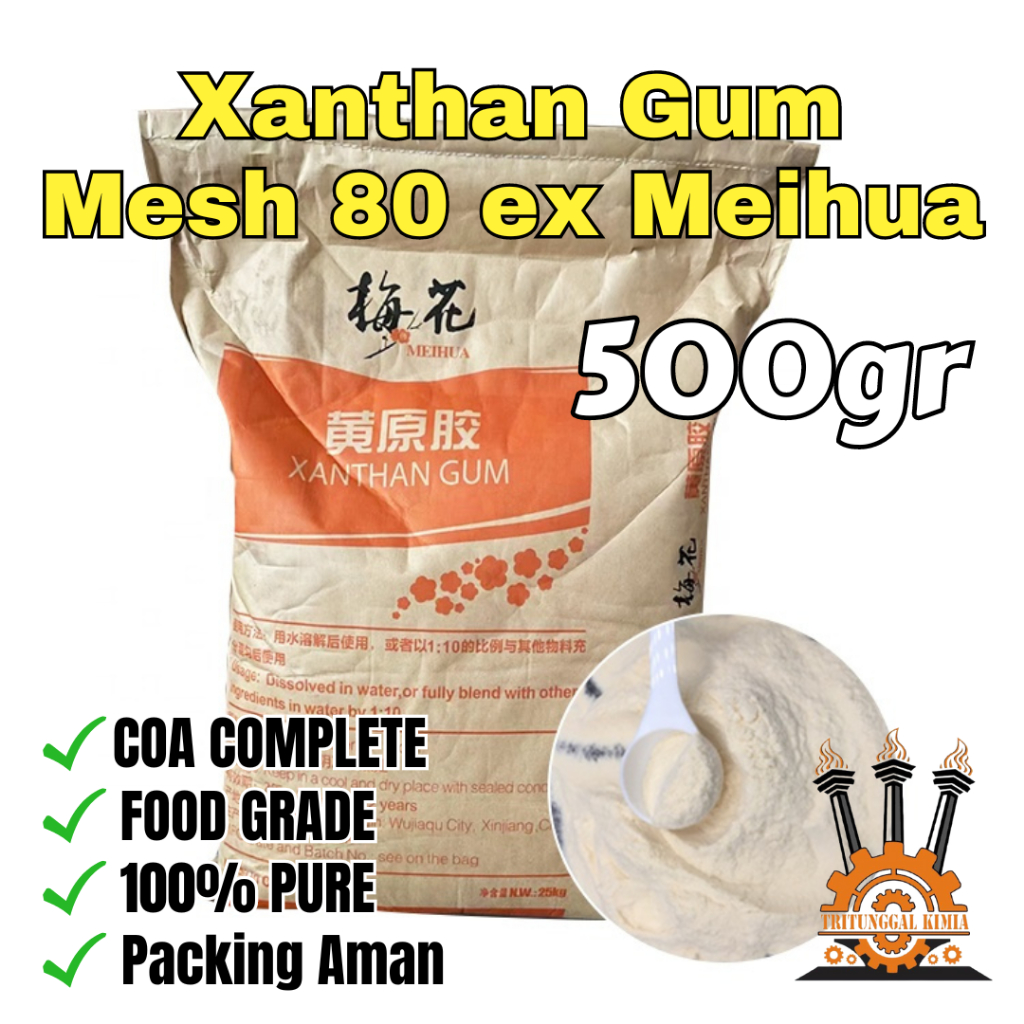 

Original Xanthan Gum Mesh 80 500gr ex Meihua Bahan Pengental Makanan