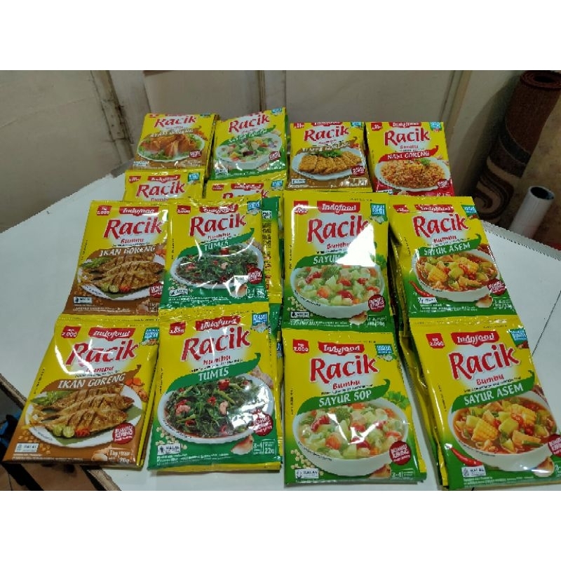 

Bumbu Racik semua varian,1 renceng isi 10 sachet