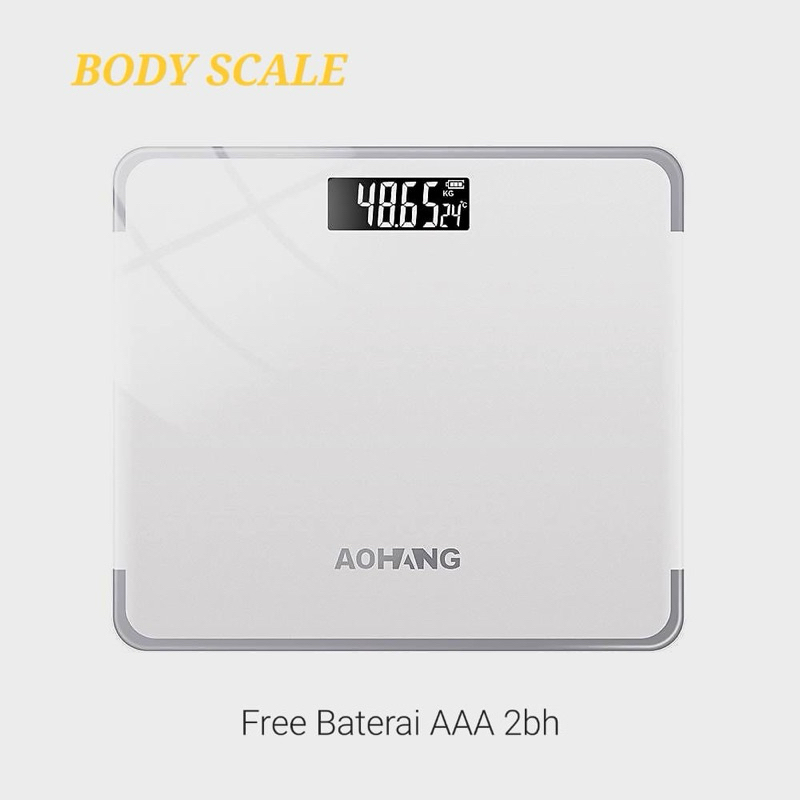 KOTA BATAM - Timbangan Badan Kaca Digital Body Elektronik Elegant Simple Kartun maximal 150kg SCALE