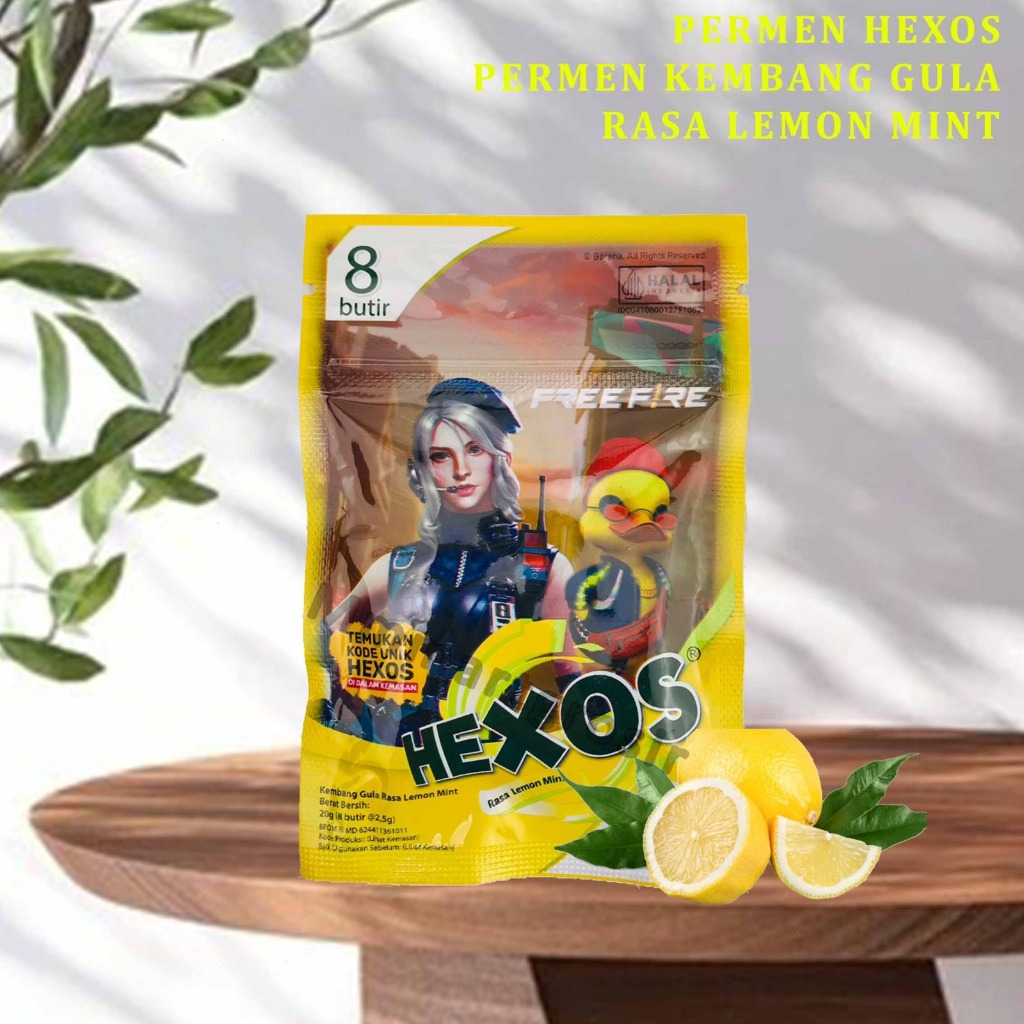 

Permen Hexos / Permen Kembang Gula / Rasa Lemon Mint / 20gr