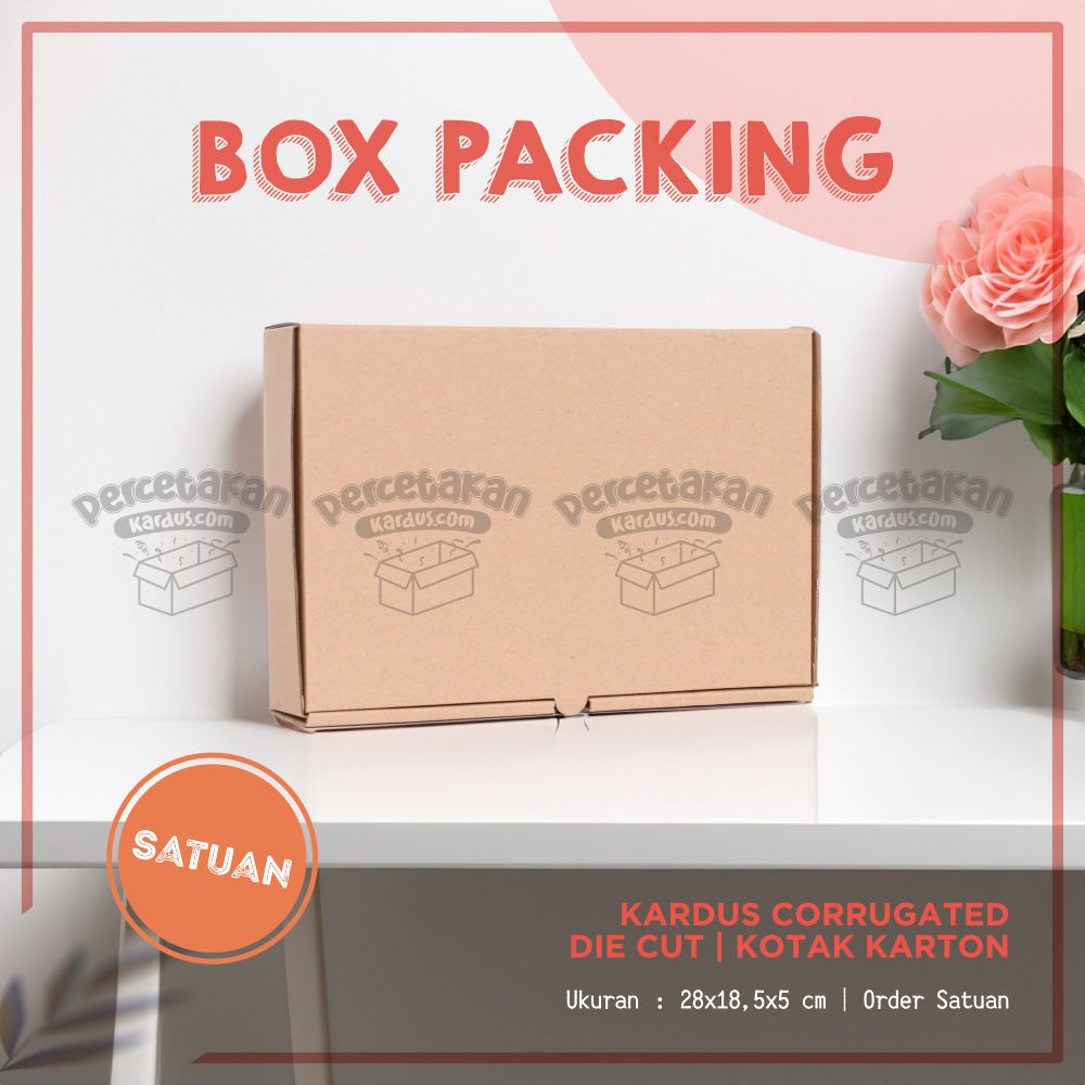 

Kardus Corrugated 28x18x5 CM | Die Cut | Kotak Karton | Box Packing Souvenir Pizza