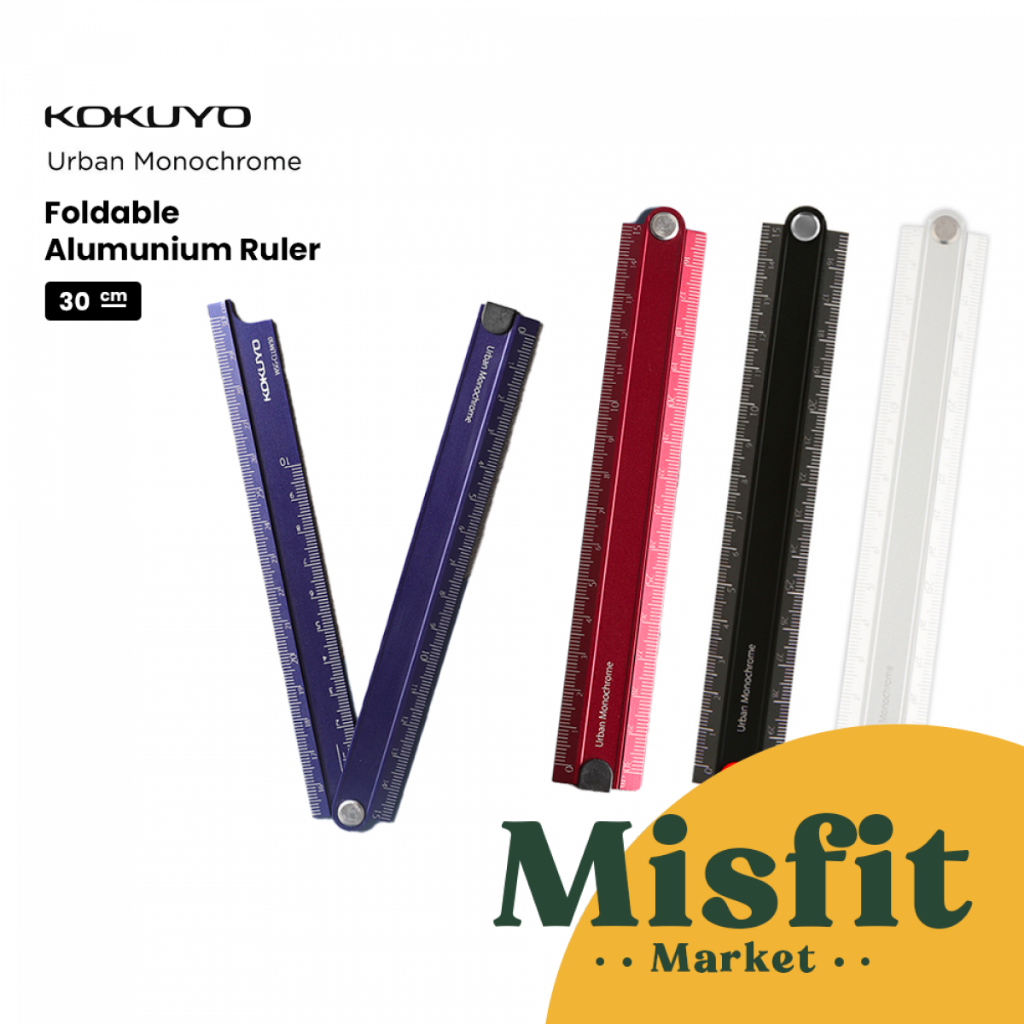 

KOKUYO Urban Monochrome Foldable Aluminum Ruler 30 cm