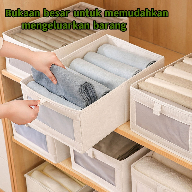 [6PCS]Lipat Kotak Peyimpanan Pakain Serbaguna Storage Lemari Organizer Box