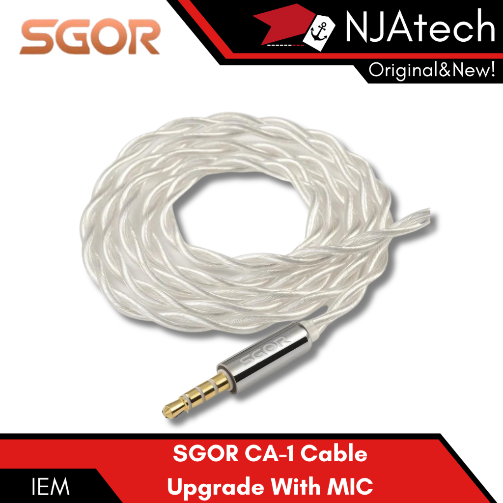 SGOR CA-1 Silver Plated Earphone Cable With MIC Kabel SGOR Adonis ca1