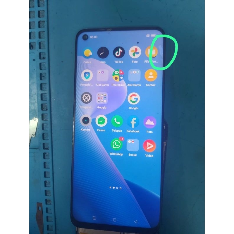 lcd original cabutan realme 8i bekas